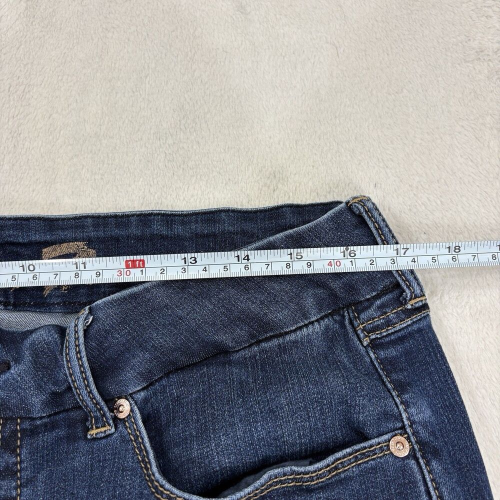 Seven7 for All Mankind Tummyless High Rise Skinny Jeans 16 Regular Stretch Denim - Picture 6 of 9
